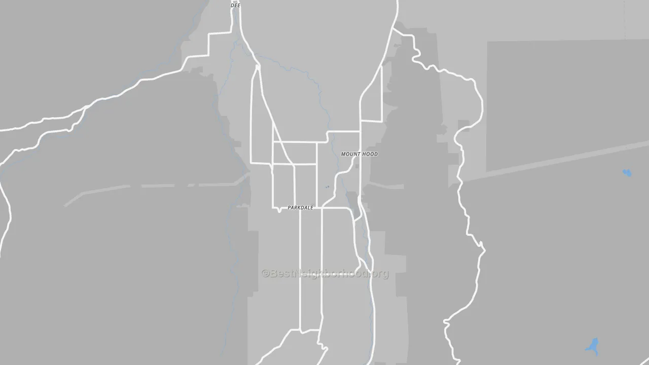 Transit Grade map of Mount Hood-Parkdale, OR