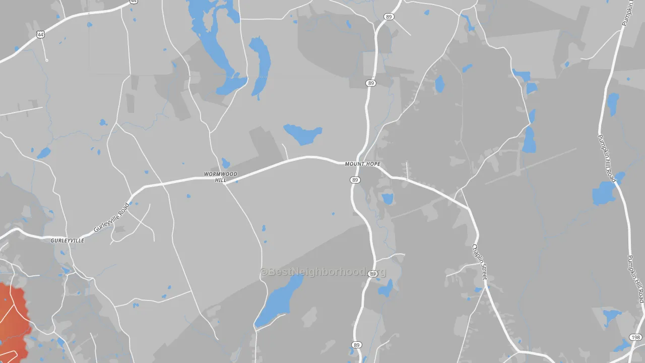 Transit Grade map of Mount Hope, CT