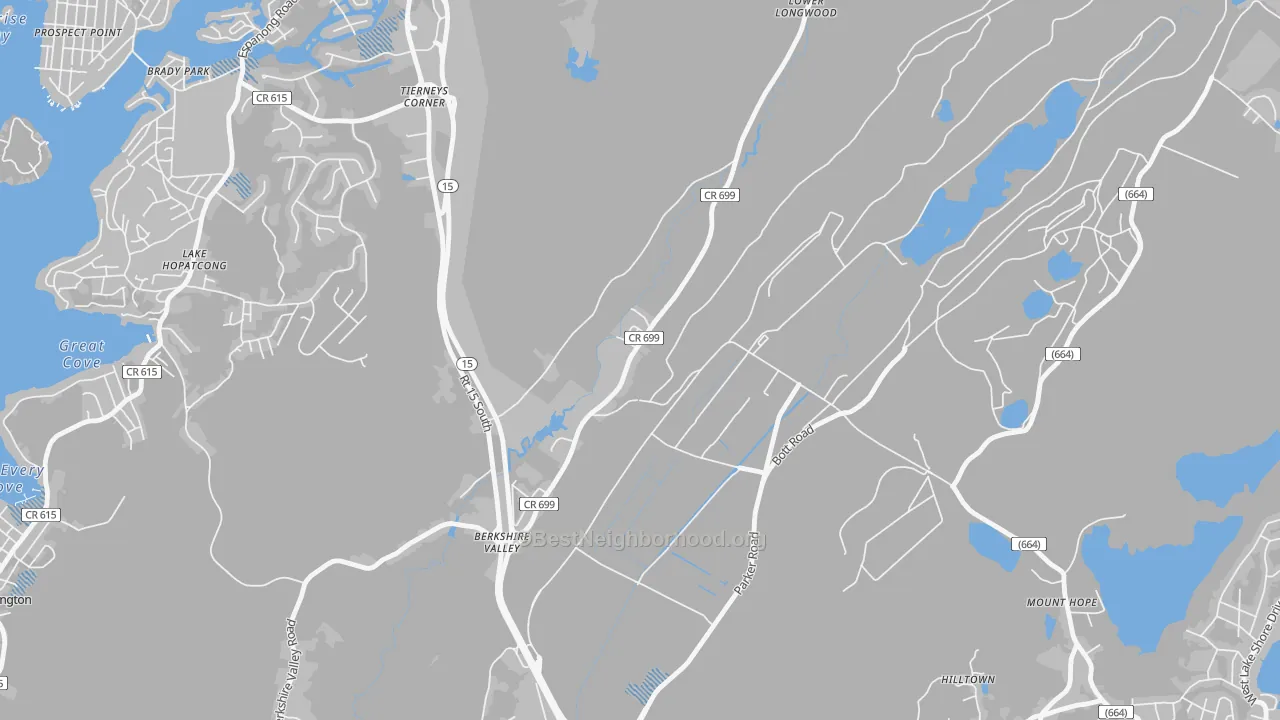 Transit Grade map of Mount Hope, NJ