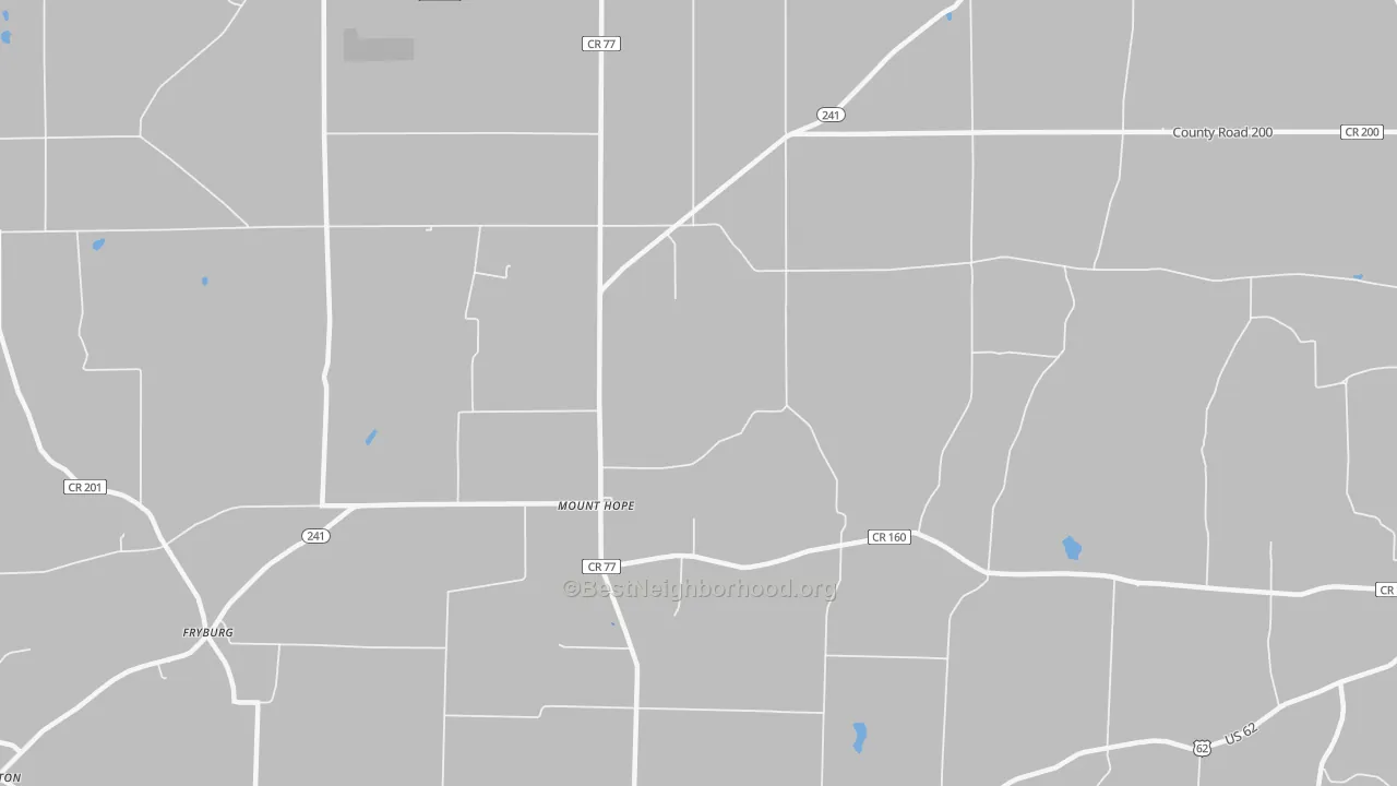 Transit Grade map of Mount Hope, OH