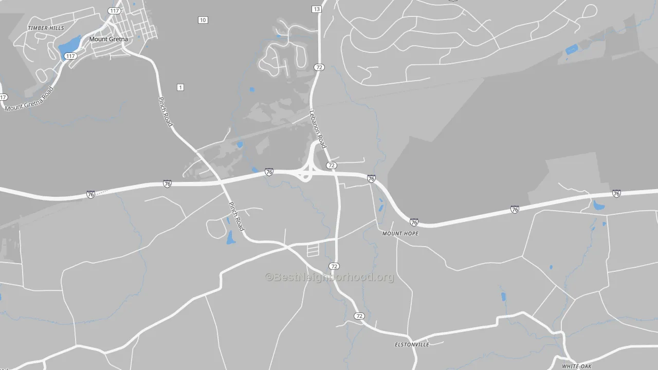 Transit Grade map of Mount Hope, PA
