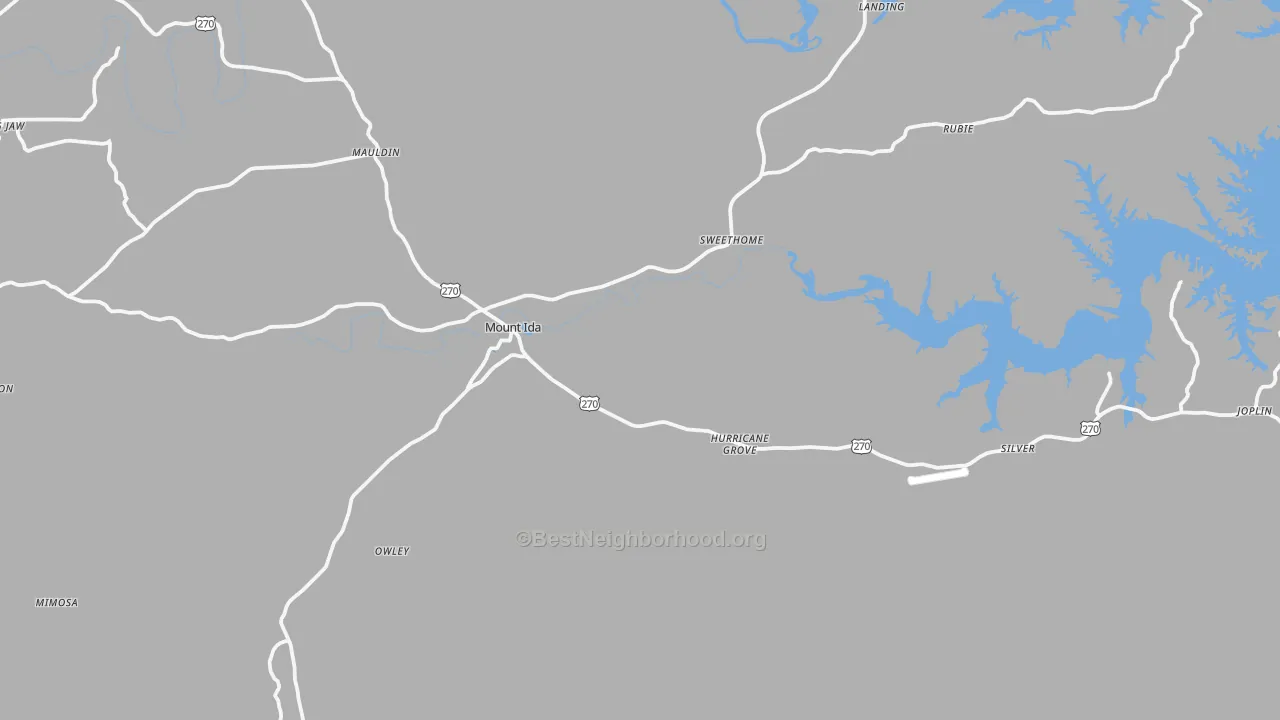 Transit Grade map of Mount Ida, AR