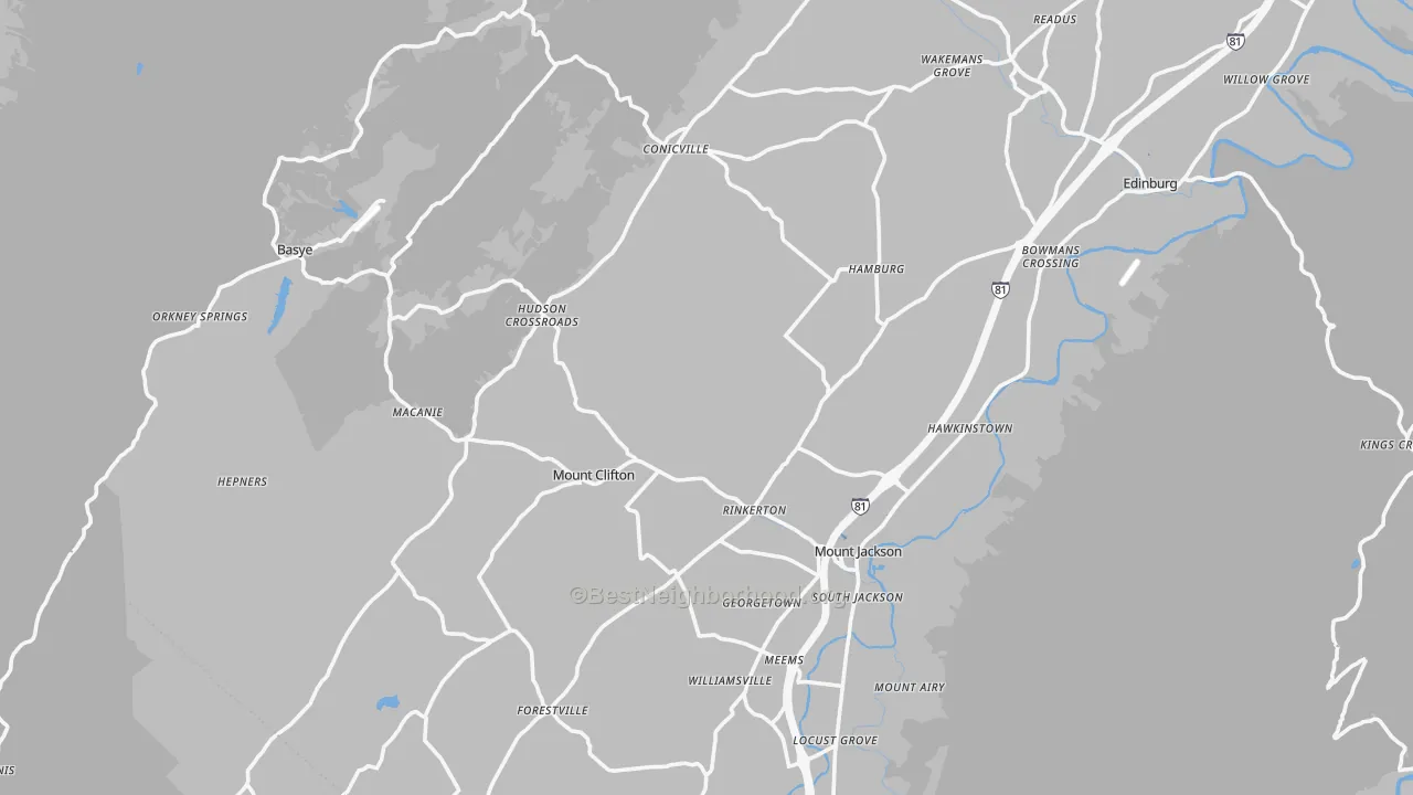 Transit Grade map of Mount Jackson, VA