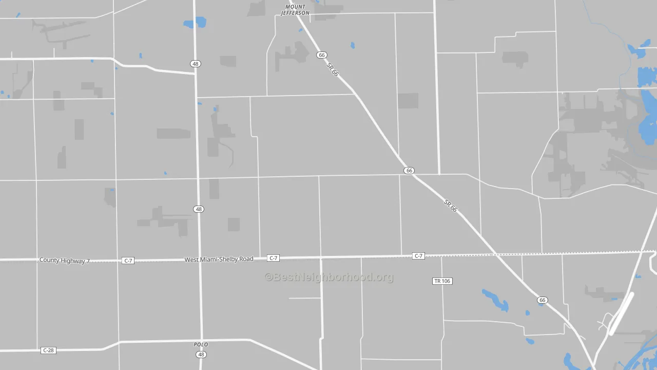 Transit Grade map of Mount Jefferson, OH