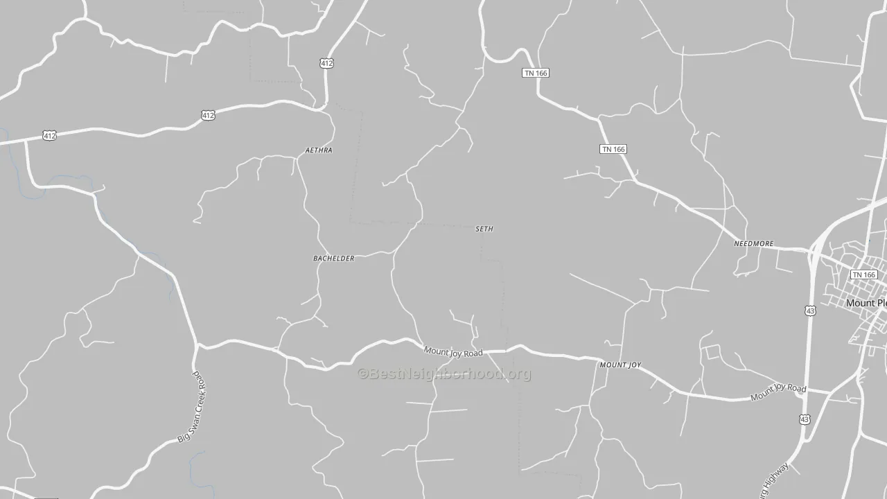 Transit Grade map of Mount Joy, TN