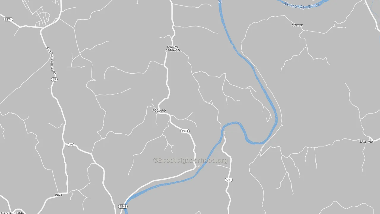 Transit Grade map of Mount Lebanon, KY