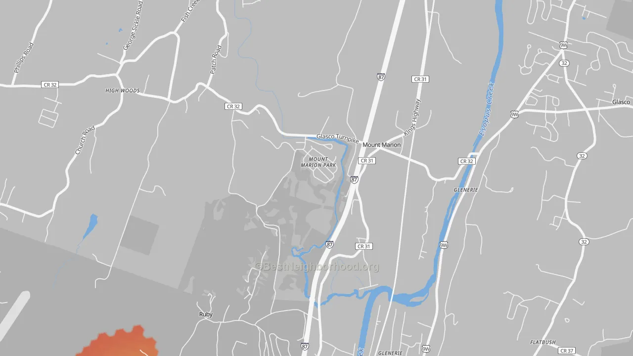 Transit Grade map of Mount Marion, NY