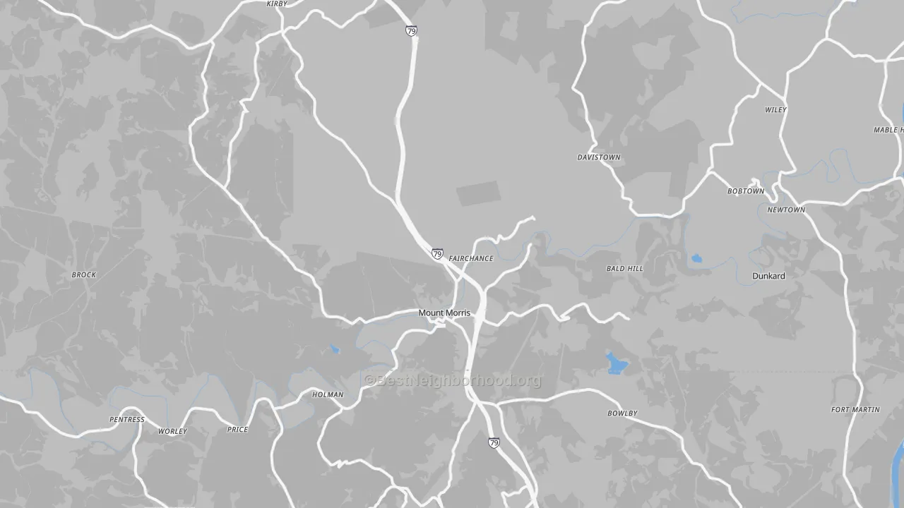 Transit Grade map of Mount Morris, PA
