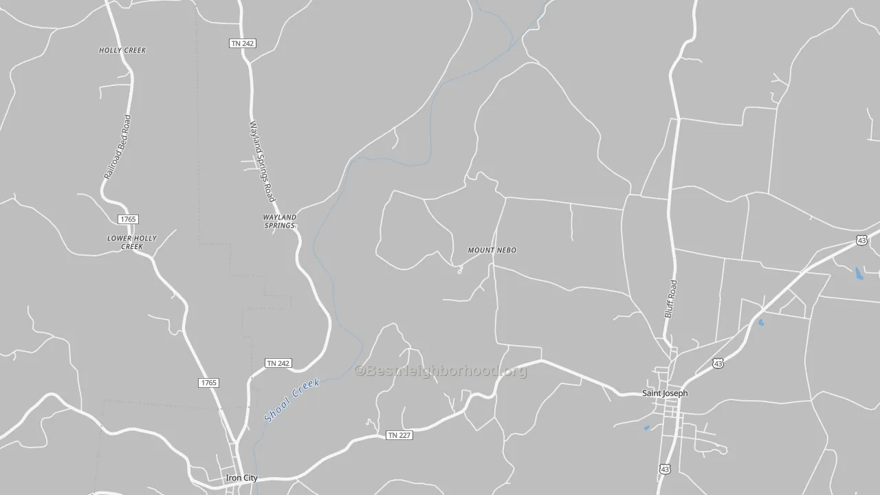 Transit Grade map of Mount Nebo, TN