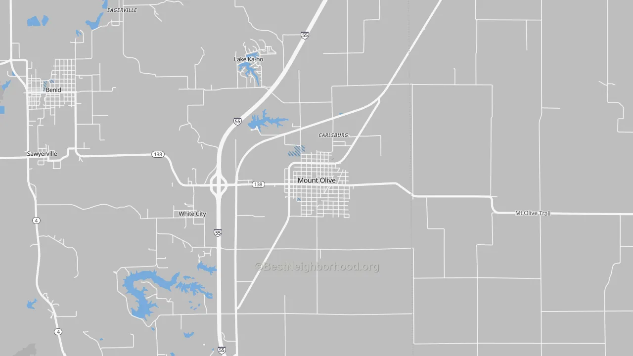 Transit Grade map of Mount Olive, IL