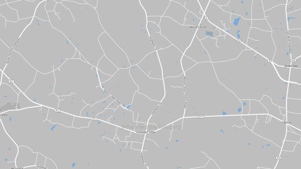 Transit Grade map of Mount Olive, SC