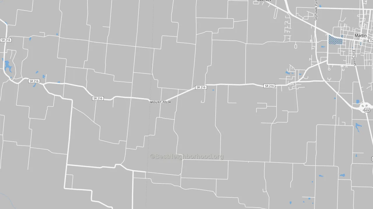 Transit Grade map of Mount Pelia, TN