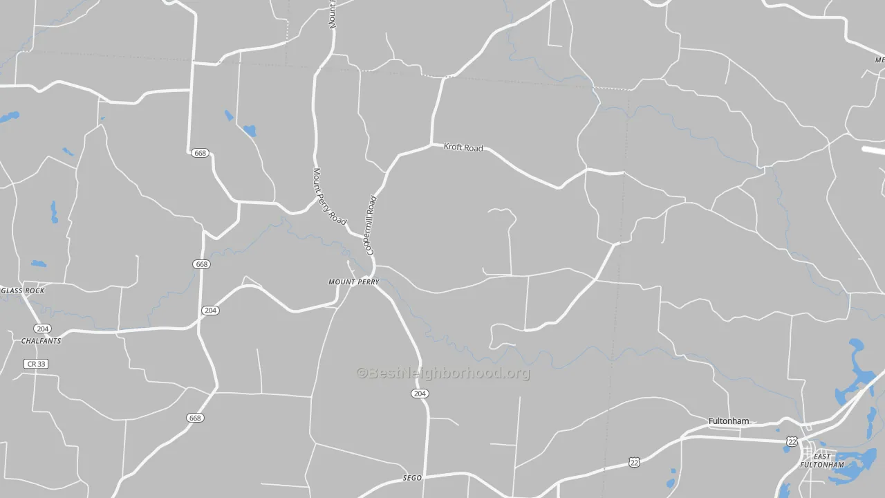 Transit Grade map of Mount Perry, OH