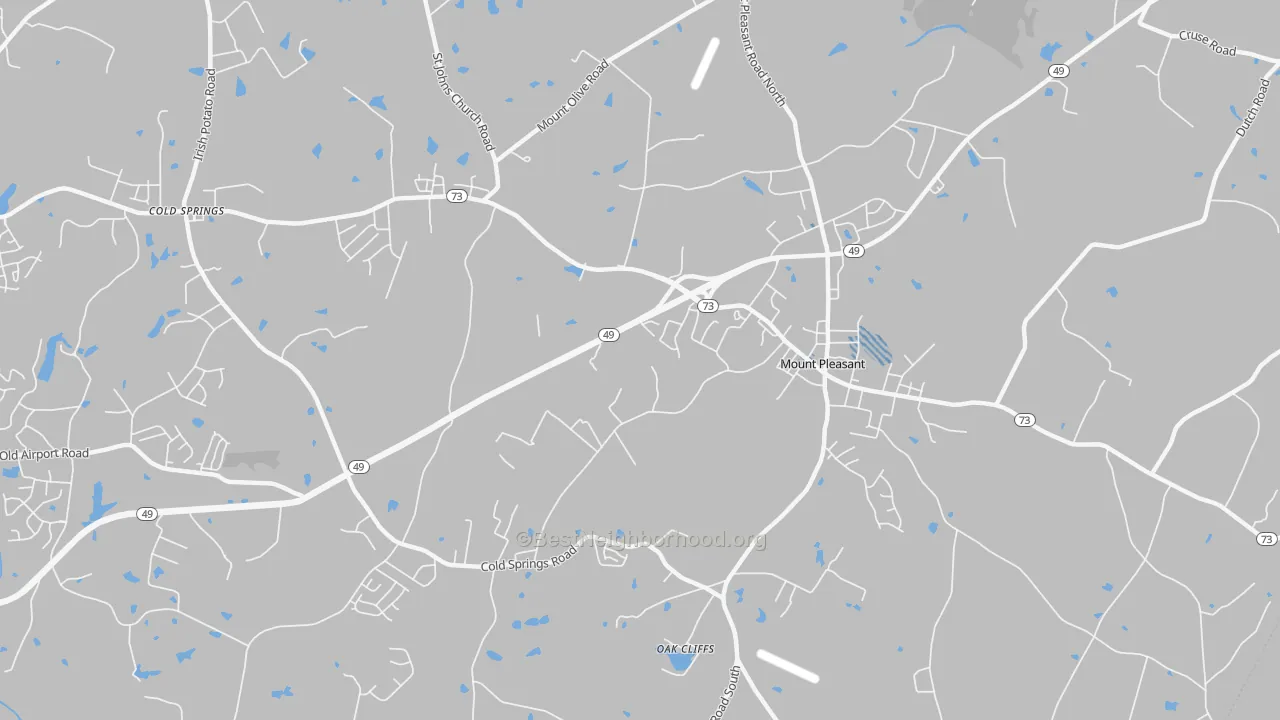 Transit Grade map of Mount Pleasant Area, Mount Pleasant, NC