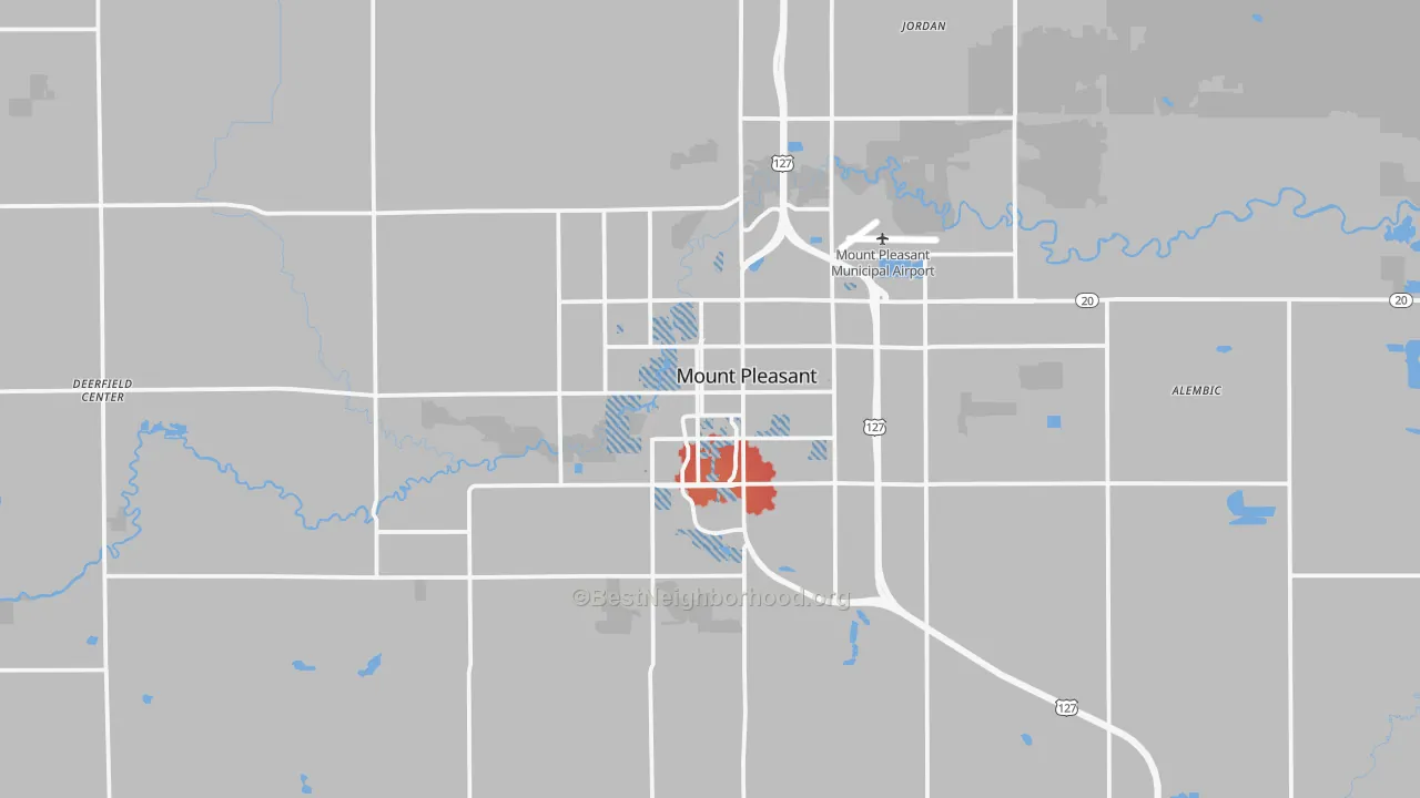 Transit Grade map of Mount Pleasant, MI