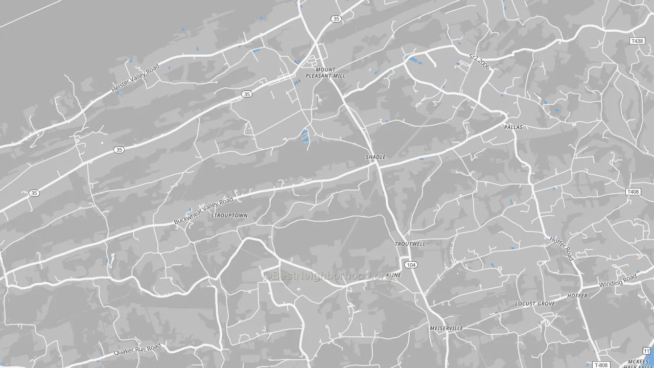 Transit Grade map of Mount Pleasant Mills, PA