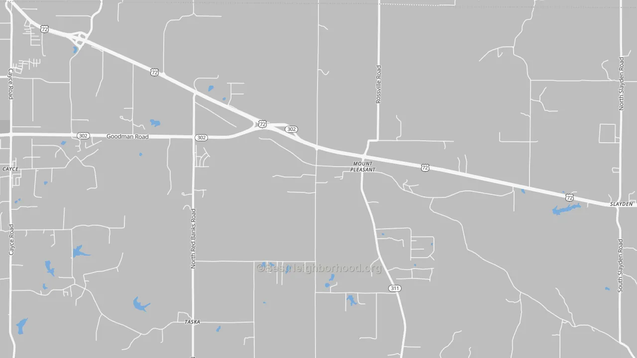 Transit Grade map of Mount Pleasant, MS
