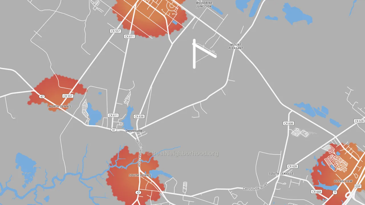 Transit Grade map of Mount Pleasant, NJ