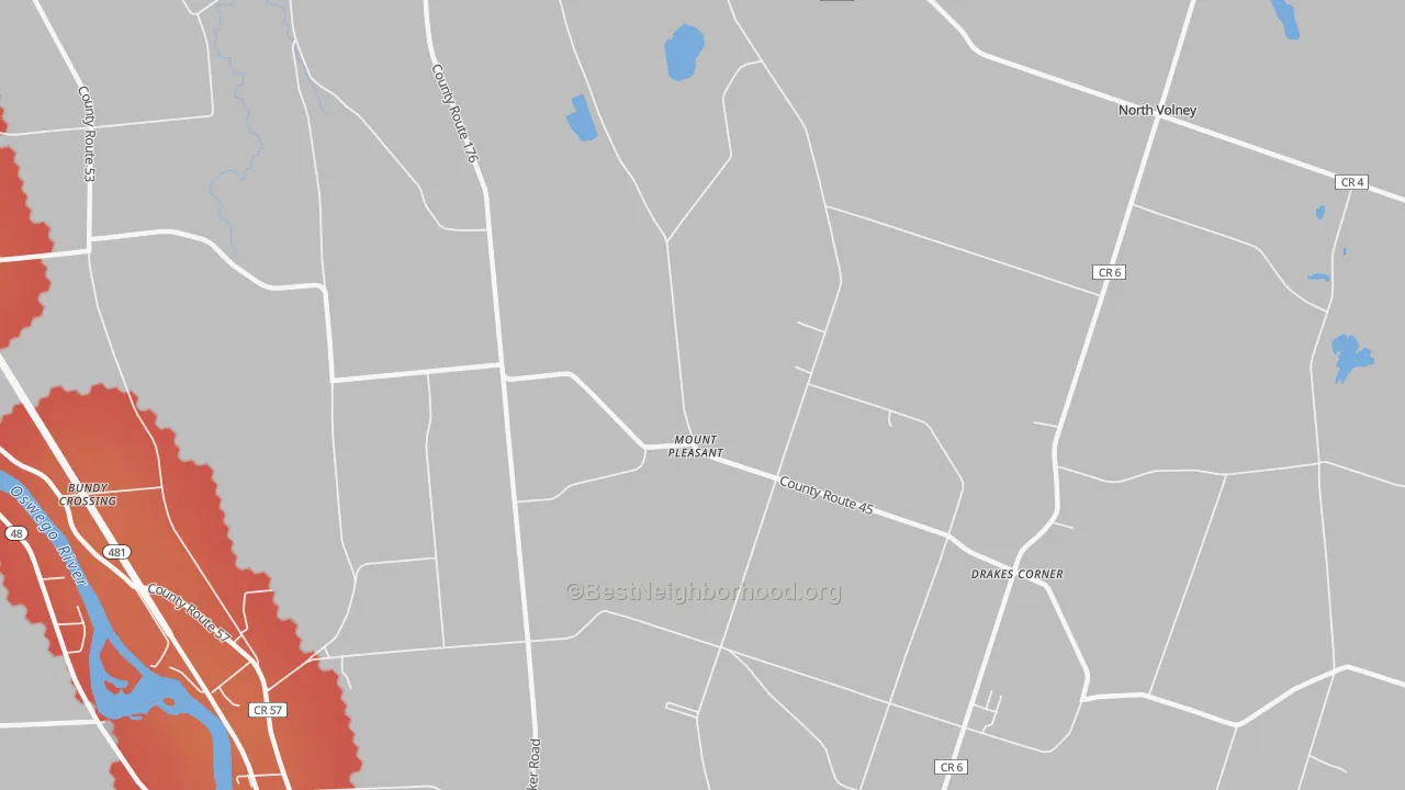 Transit Grade map of Mount Pleasant, NY
