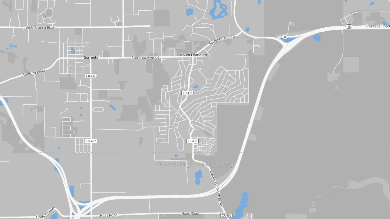 Transit Grade map of Mount Plymouth, FL