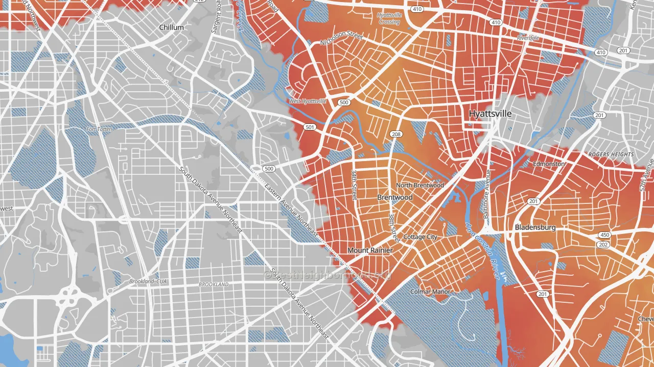 Transit Grade map of Mount Rainier, MD