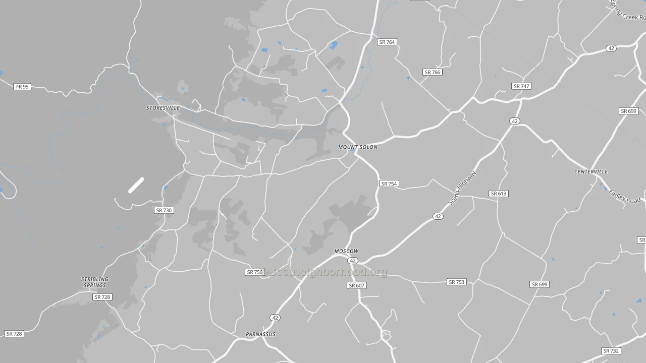 Transit Grade map of Mount Solon, VA