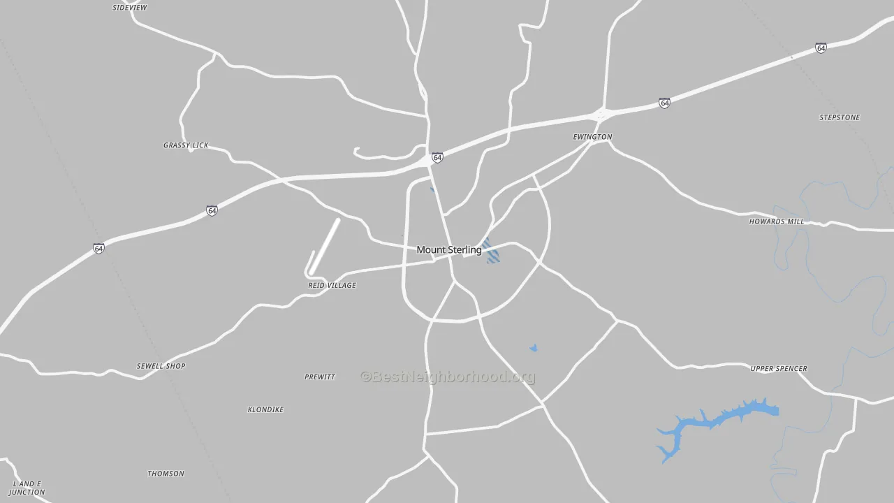 Transit Grade map of Mount Sterling, KY