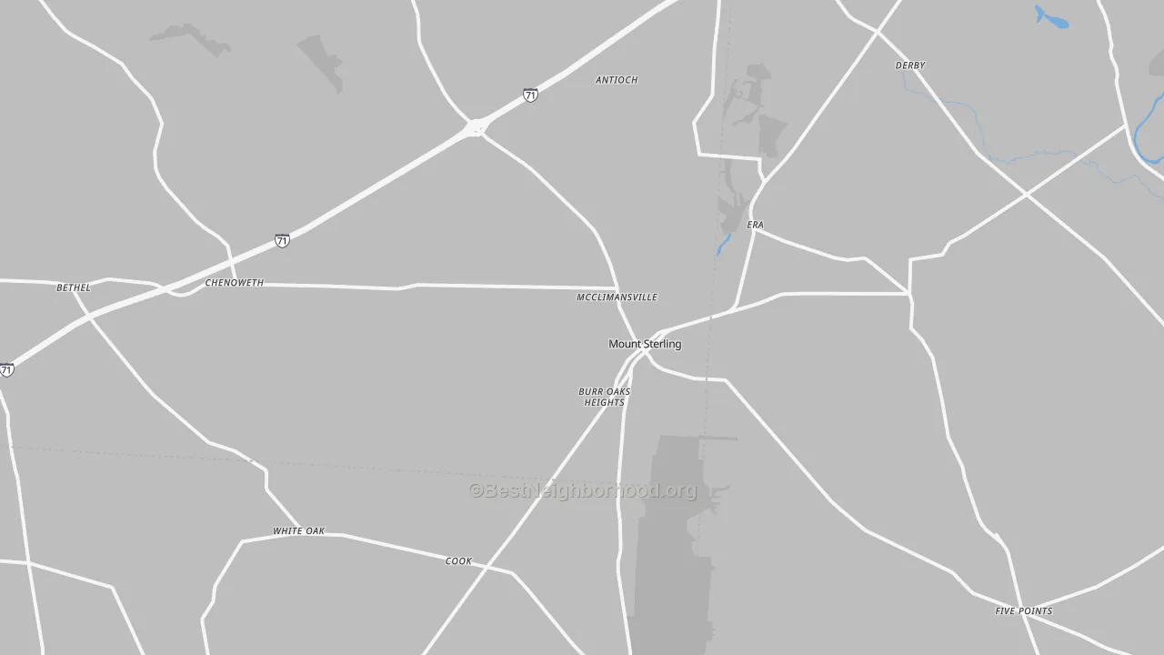 Transit Grade map of Mount Sterling, OH