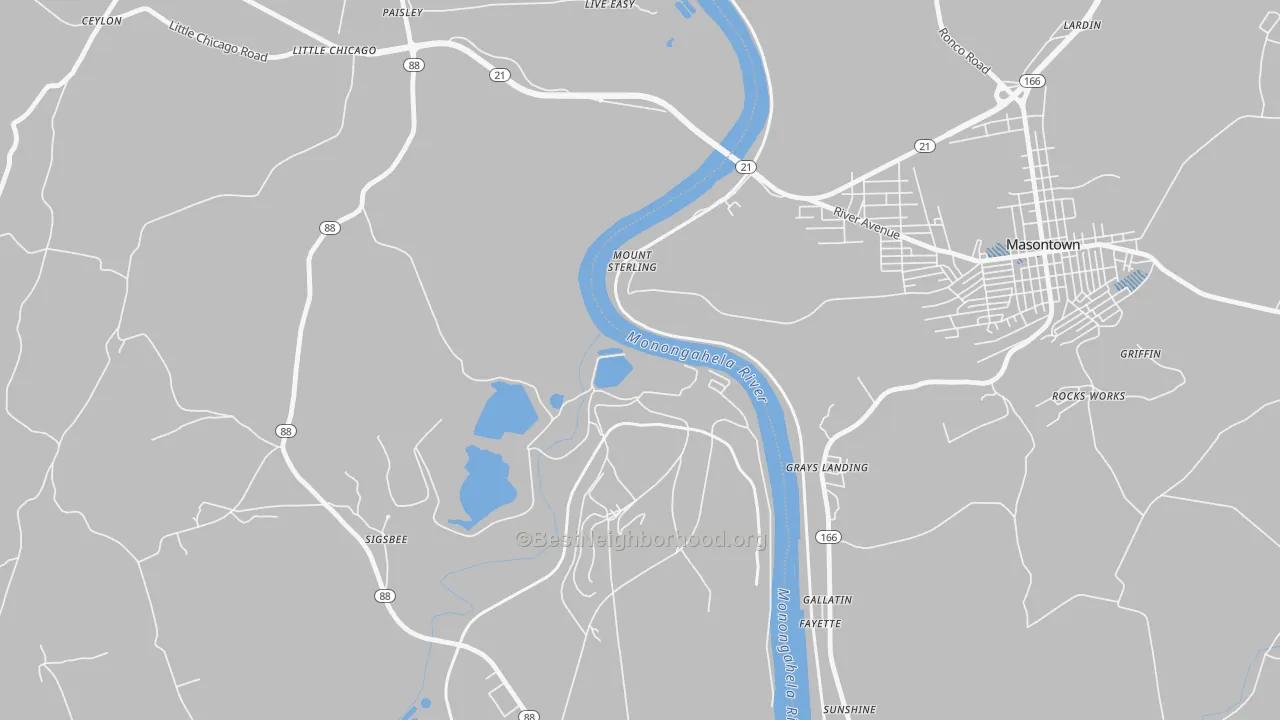 Transit Grade map of Mount Sterling, PA