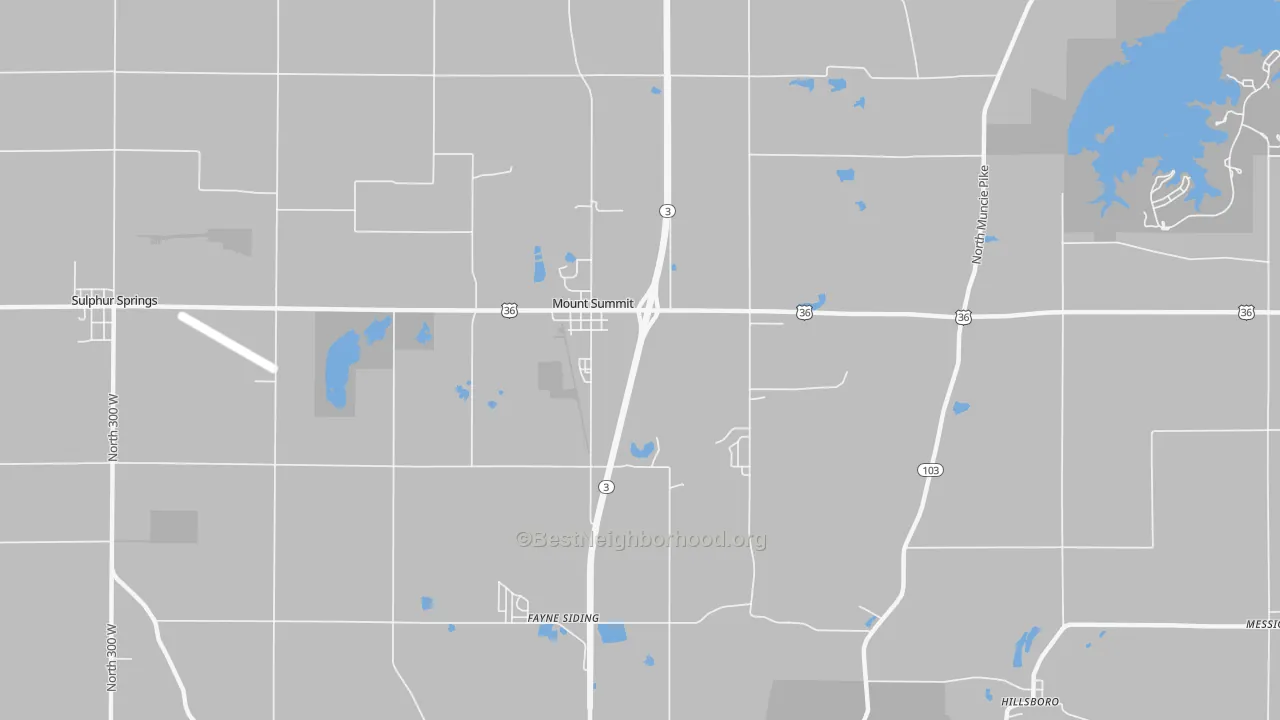 Transit Grade map of Mount Summit, IN