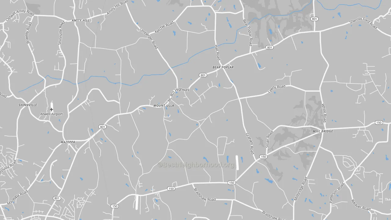 Transit Grade map of Mount Ulla, NC