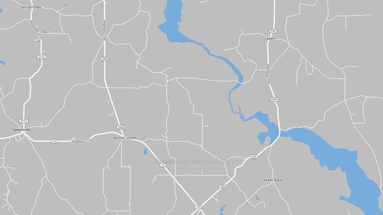 Transit Grade map of Mount Union, LA