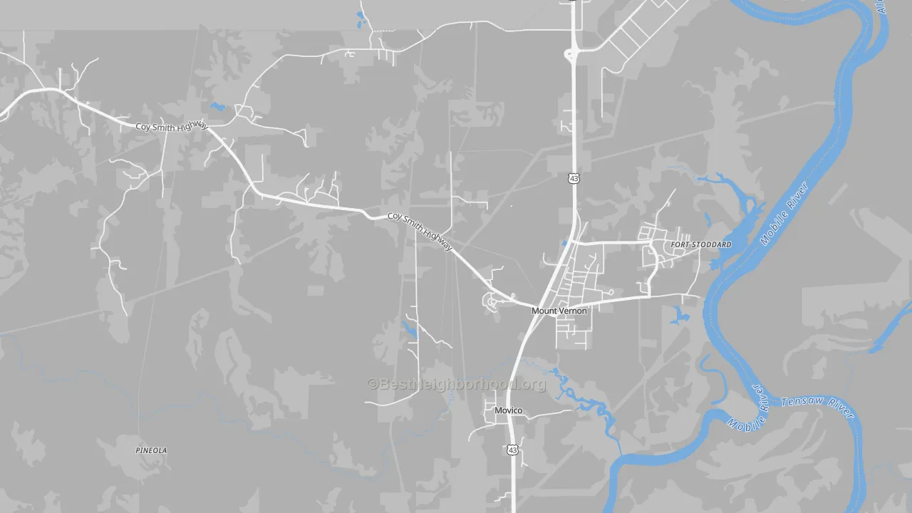 Transit Grade map of Mount Vernon, AL
