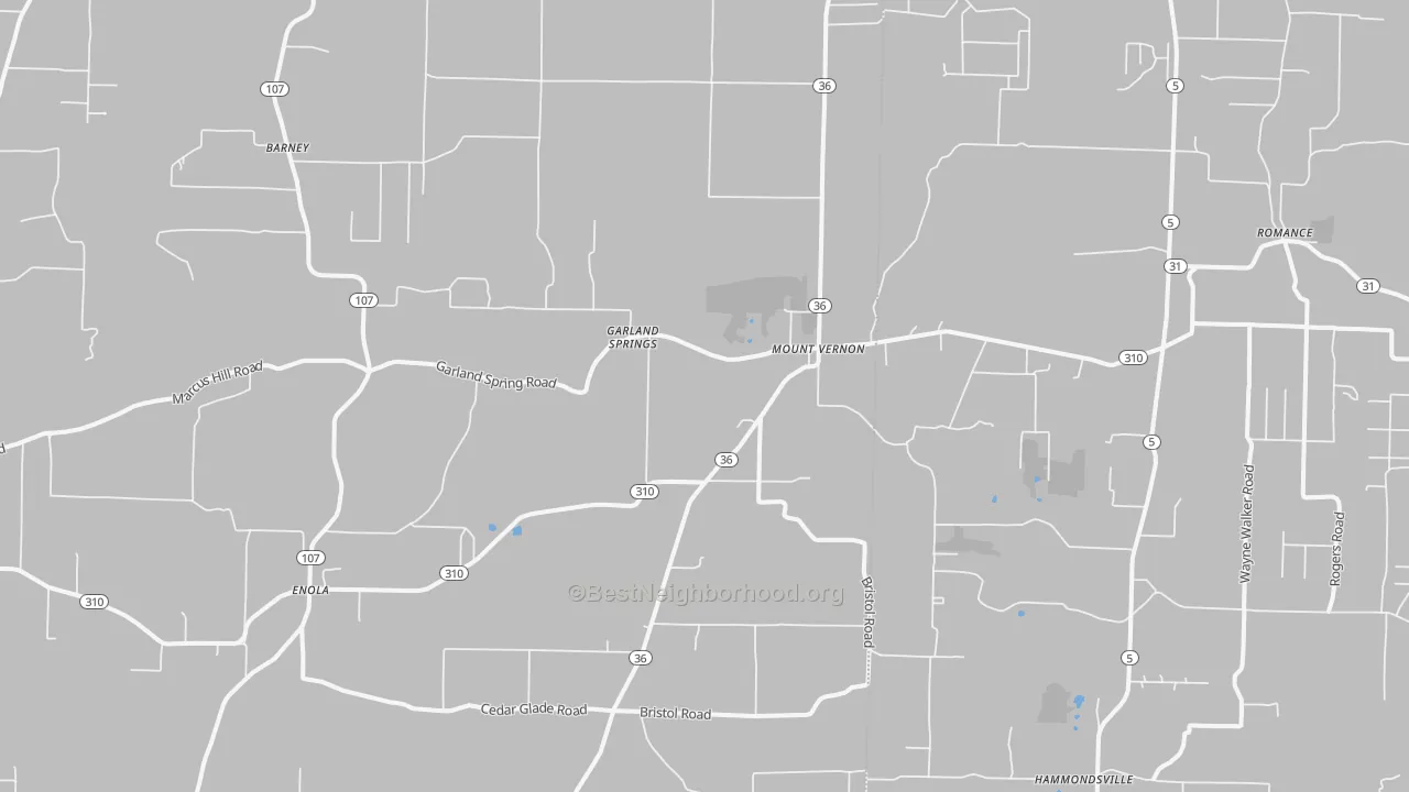 Transit Grade map of Mount Vernon, AR