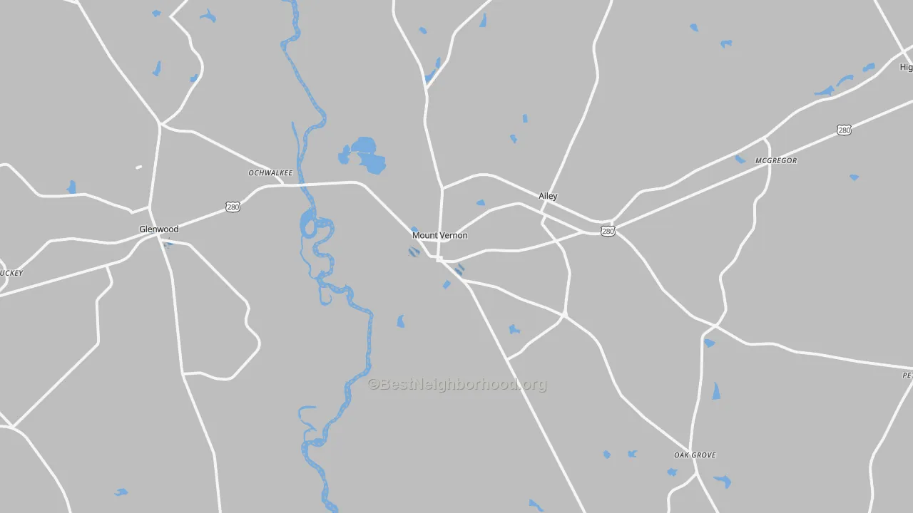 Transit Grade map of Mount Vernon, GA