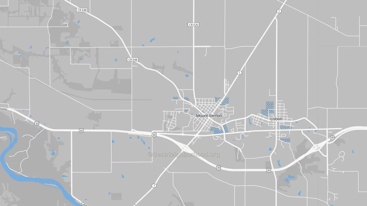 Transit Grade map of Mount Vernon, IA