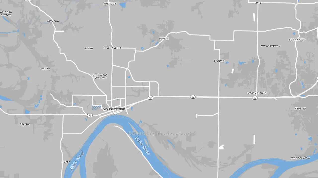 Transit Grade map of Mount Vernon, IN