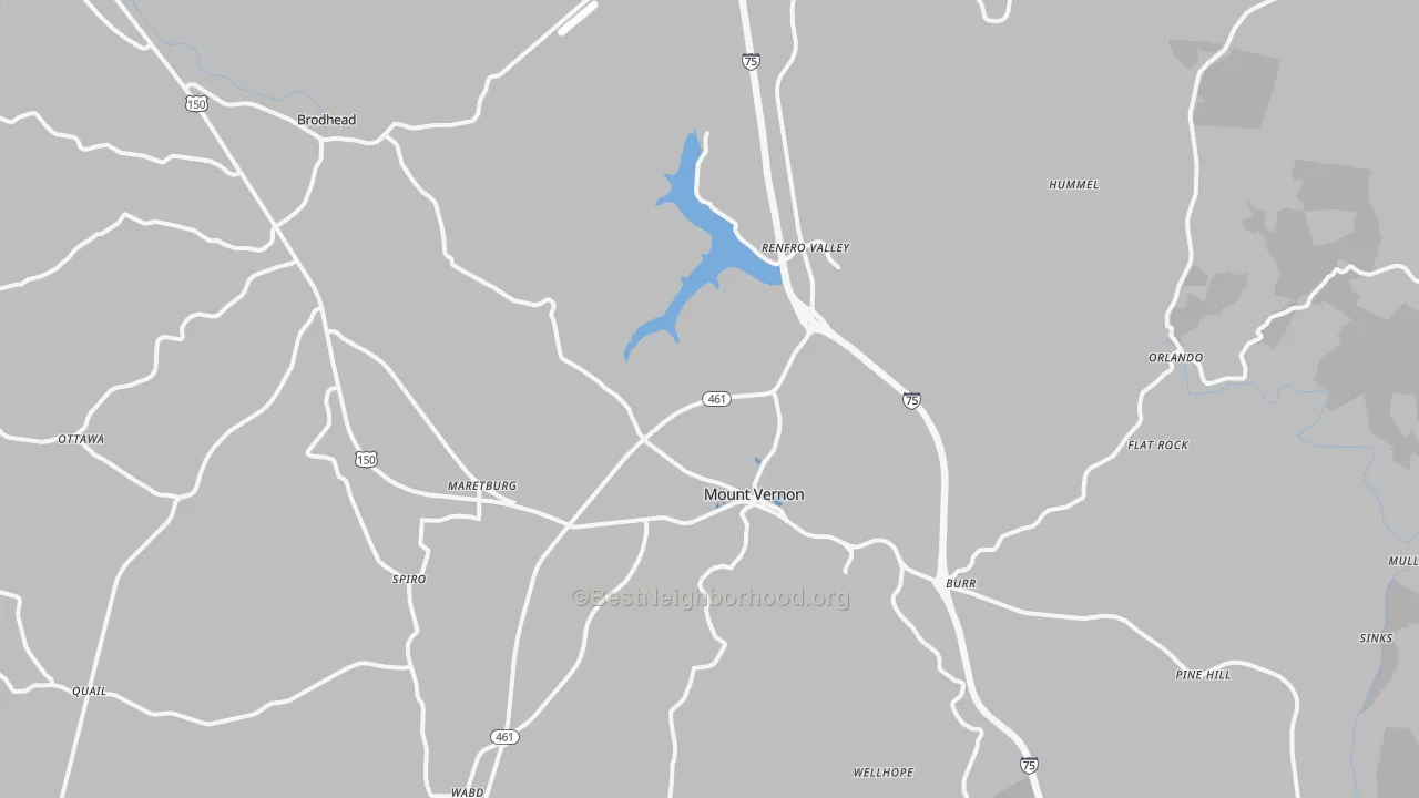 Transit Grade map of Mount Vernon, KY
