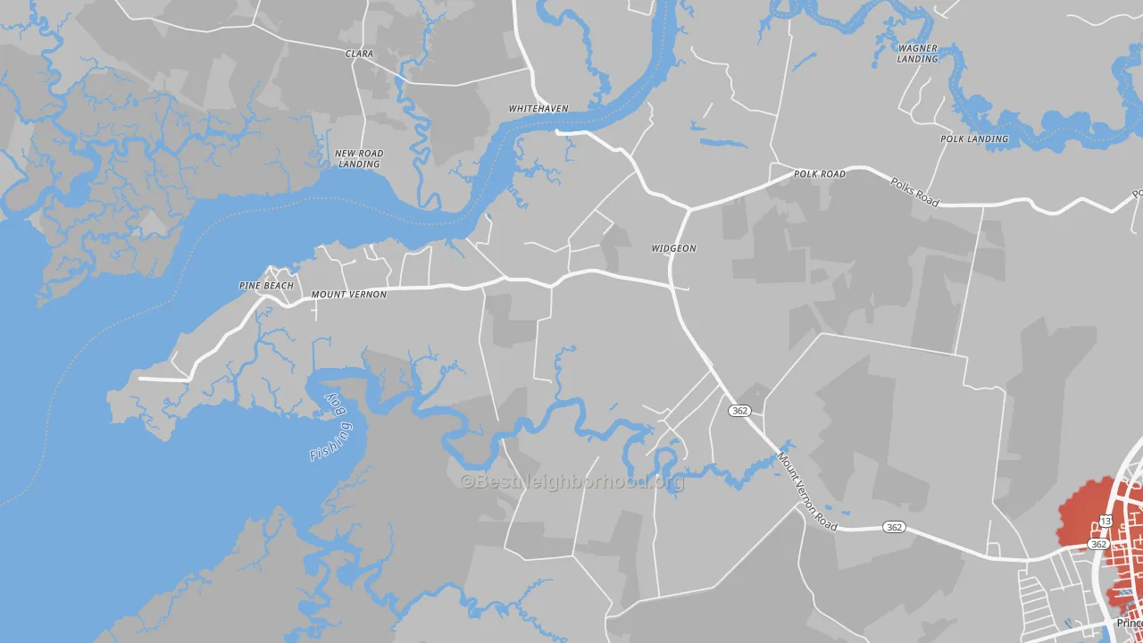 Transit Grade map of Mount Vernon, MD