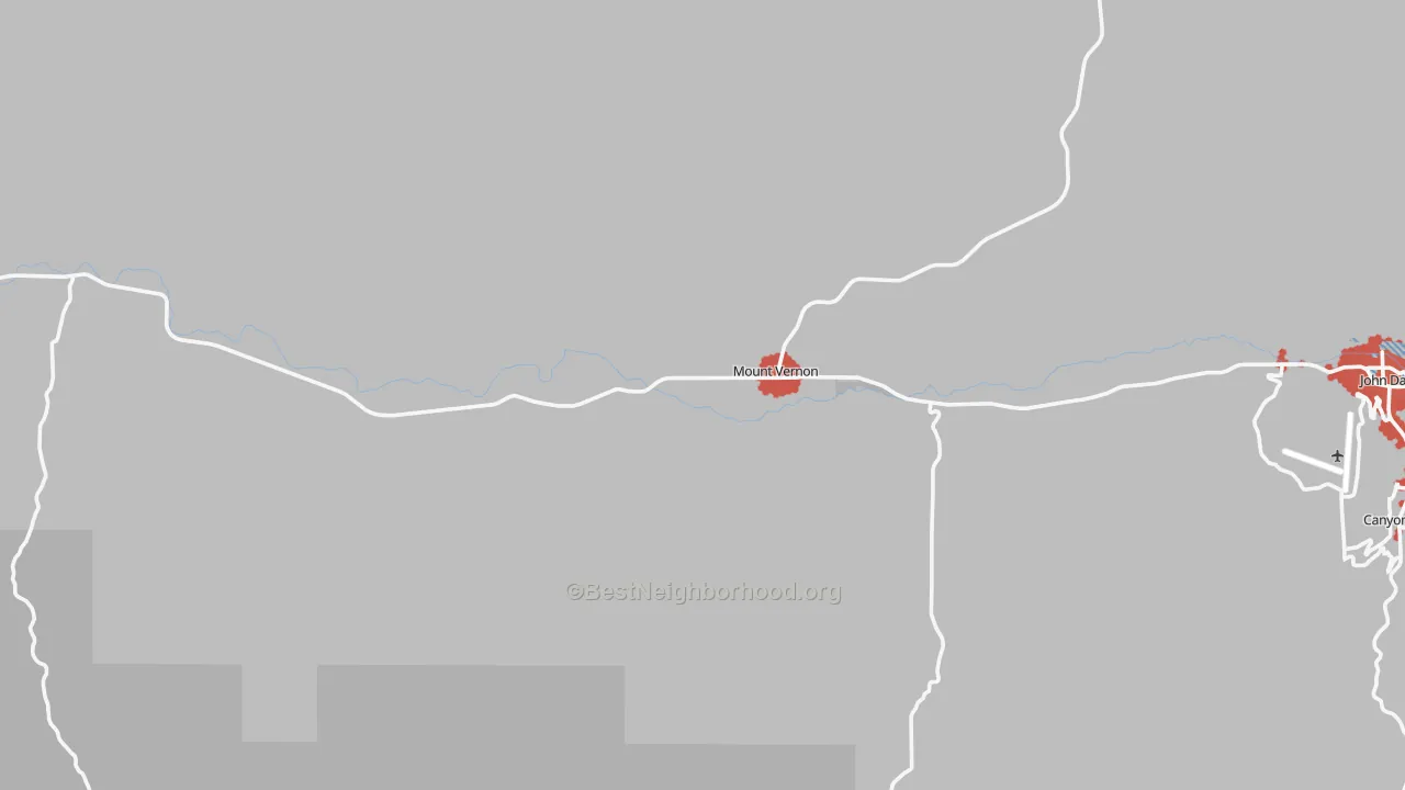 Transit Grade map of Mount Vernon, OR