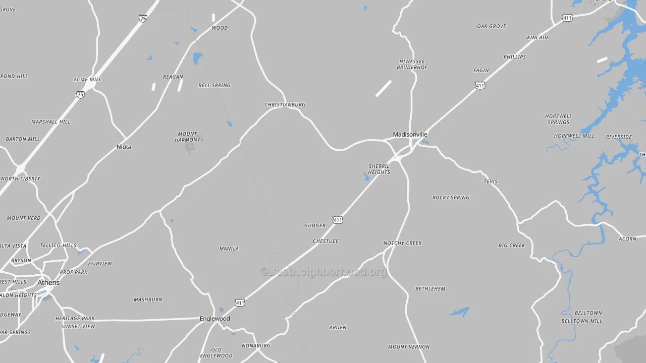 Transit Grade map of Mount Vernon, TN
