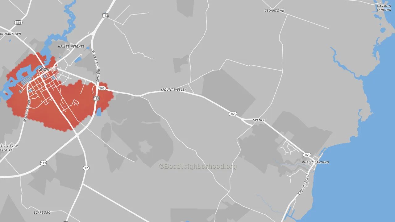 Transit Grade map of Mount Wesley, MD