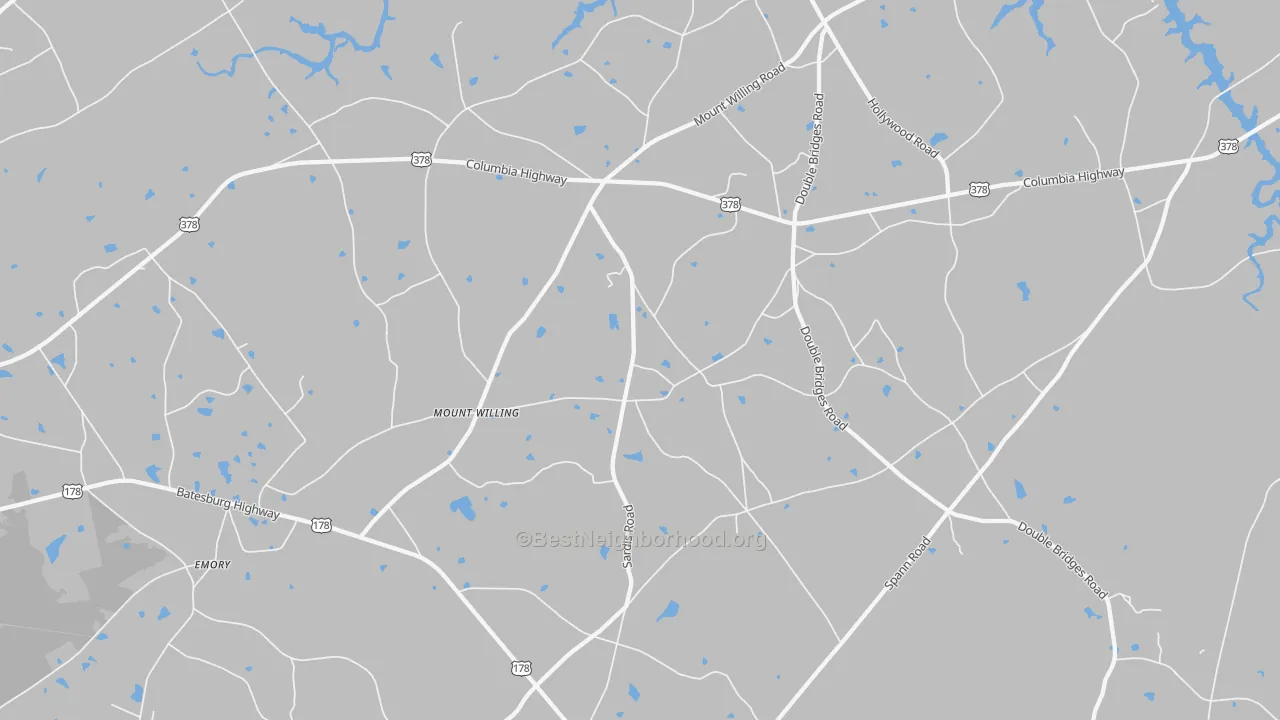 Transit Grade map of Mount Willing, SC