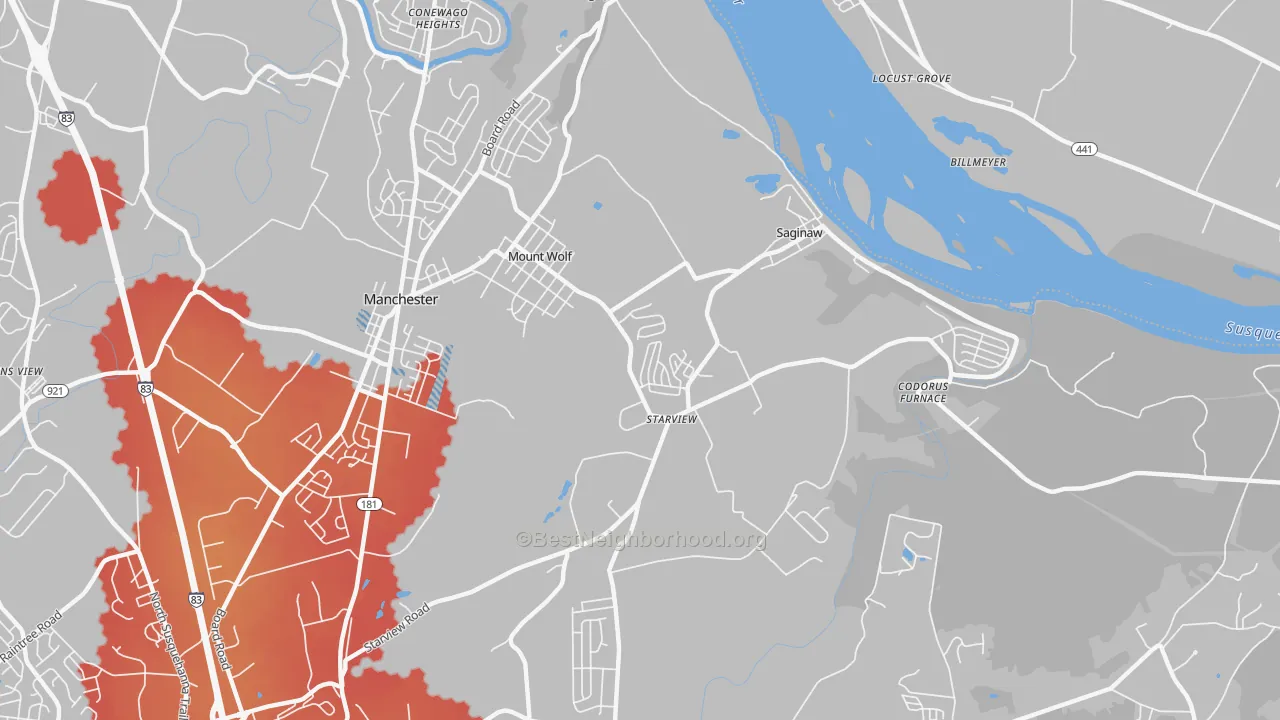 Transit Grade map of Mount Wolf, PA