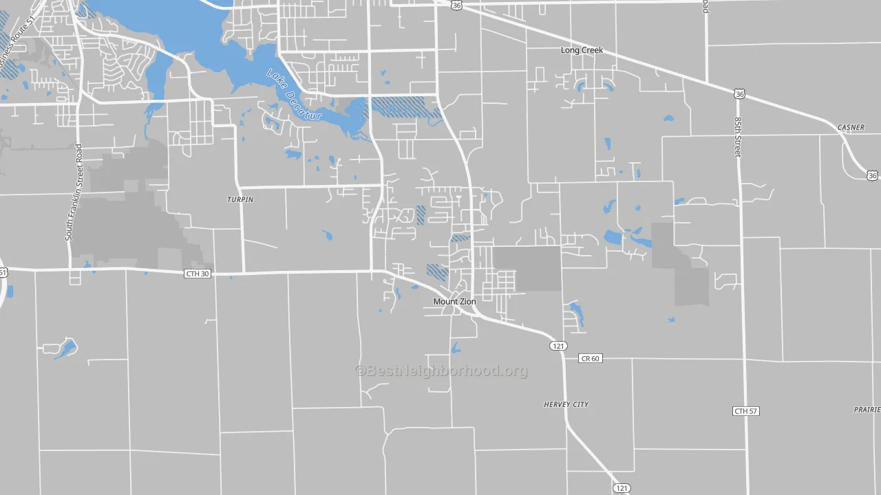 Transit Grade map of Mount Zion, IL