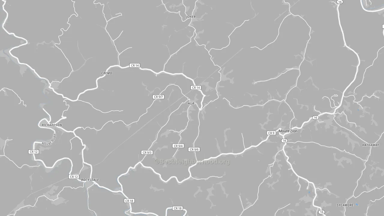 Transit Grade map of Mount Zion, WV