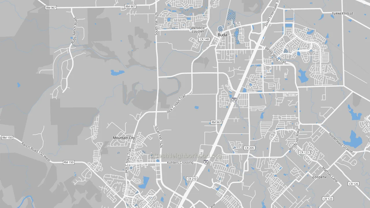 Transit Grade map of Mountain City, TX