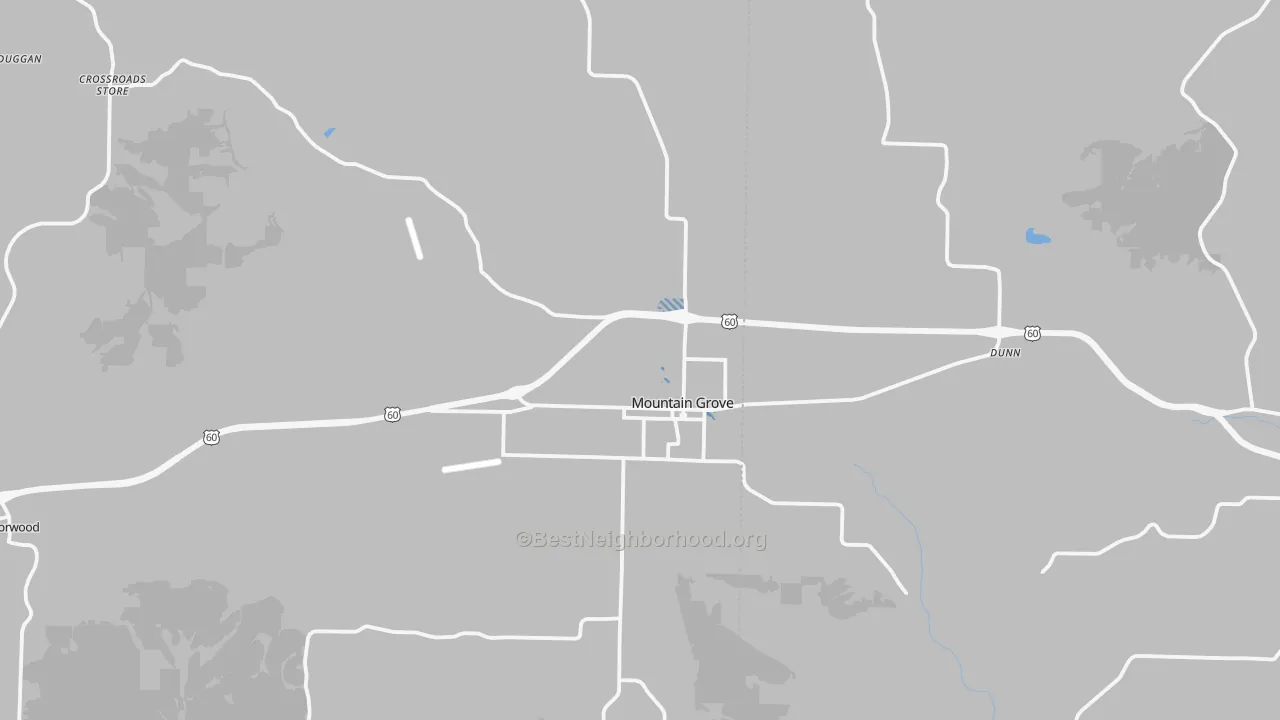 Transit Grade map of Mountain Grove, MO