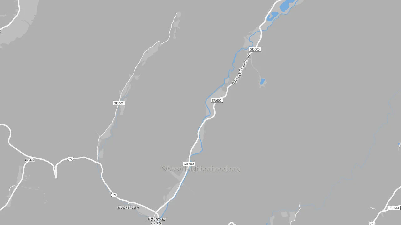 Transit Grade map of Mountain Grove, VA