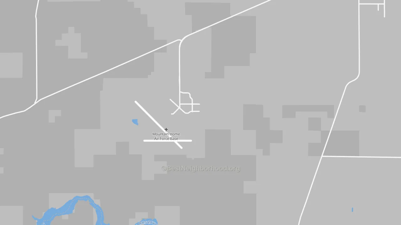 Transit Grade map of Mountain Home AFB, ID